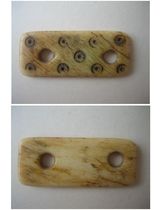 Republic of China smooth old bones Black 9-tube eye Lotus bag buckle two cake each other evil play piece old pendant hand string play piece