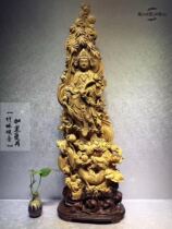 Factory direct agarwood root carving ornaments large Ruyi Guanyin All kinds of agarwood wood carving living room gifts