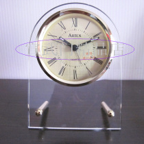Yashi ARTEX alarm clock 33532 mute plexiglass clock metal bedside study fashion lovely simple