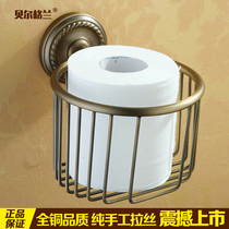 Antique all copper towel basket toilet tissue box toilet tissue box large roll carton paper box roll paper box tissue holder