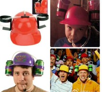 Coke hat Beer hat Drink straw hat Lazy couple things can be disassembled Strange universal gift ideas