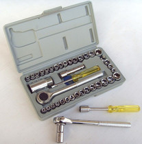 Car 40 Suit Repair Sleeve Tire Wrench Change Tire Repair Care Tool Box Disassembly Retractable