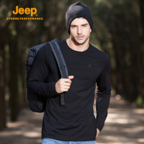 jeep Official jeep mens autumn winter long sleeve T-shirt mens round neck sweater plus size base shirt men