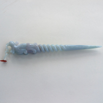 Myanmar natural A cargo Jade double color Ruyi Phoenix Hairpin hairpin Jieyang Labor supply
