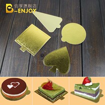 Enjoy small cake paper mat golden paper mat mousse cake tray triangle round square heart shaped cake mat