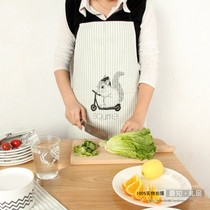 Nordic minimalist apron Korean fashion kitchen squirrel Animal restaurant roasted coffee milk tea shop men and women overalls