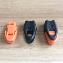 High decibel outdoor survival whistle Bell wilderness survival accessories umbrella rope tail buckle orange Black