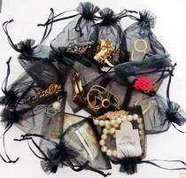 Black solid color bundle mouth dust bag jewelry bag jewelry bag gift bag wedding bag