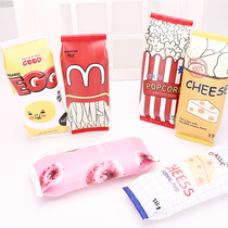 Korean creative cartoon pen bag simulation fun snack storage stationery bag large capacity pencil bag PVC box