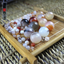 Original DIY handmade Fuxin natural flower agate beads accessories A large round bead bracelet jewelry