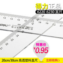 Able 20cm 30cm high through plastic ruler 6220 6230 ruler able to be wholesome