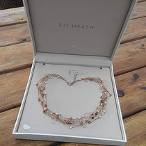 Western antique jewelry original box UK KIT HEATH925 sterling silver natural pearl natural stone necklace