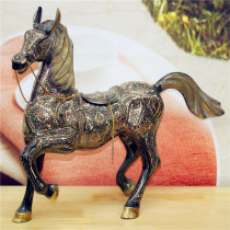 Pakistan Handicrafts Bronze Ware Bronze Sculptures 28-inch Littless Horse Prospectus Gift BT73