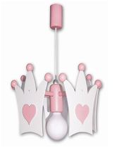 German Waldi Leuchten childrens room little girl yellow crown chandelier 71435 0