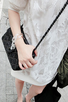 (LAMOBO exclusive @ special) Korean custom hollowed-out embroidery lace dress dress
