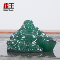 Tea pet ornaments discoloration tea pet Golden Buddha Jade Buddha Maitreya boutique tea play kung fu tea accessories