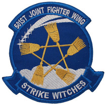 The 501 Air Corps arm of the Mechanized Magic Girl with an embroidered label and an embroidered label