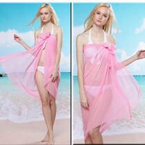 Silk scarf summer sunscreen womens long-sleeved boutique thin scarf seaside beach towel shawl dual-use gauze towel oversized shawl