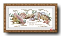 Precision printing DMC cross stitch kit * seaside shell (WP0103)