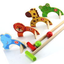  Kabi childrens wooden golf croquet set toy game baby outdoor sports parent-child interactive toy