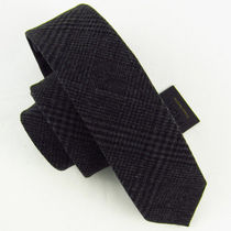 IFSOONG Mens Korean version of wool tie male groom wedding black casual narrow version tie 