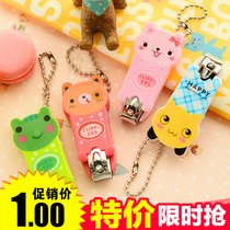 Cartoon Cute Animal Nail Clippers Children Stainless Steel Nail Clippers With Hang Chain Creative Portable Repi Tools