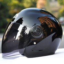 Haoshun helmet mens electric car womens hat battery warm sunscreen winter half-duplex spring and autumn half-helmet weatherproof and safe