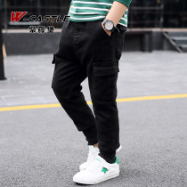 Childrens wear boys casual pants 2020 spring new childrens sports childrens long trousers small feet pants Autumn Tide clothes