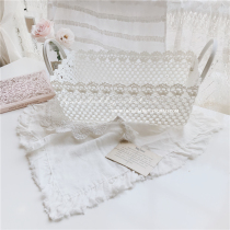 LACESHABBY imported vintage French country hand-woven crochet lace storage basket storage basket 2