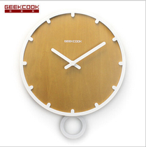 Extreme guest warehouse Zhongguo creative and time swing clock simple design fashion solid wood wall clock living room silent wall clock
