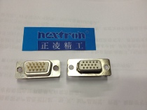 Taiwan Zhengling Seiko three-row DB15P hole type VGA15 core female head straight plug welding plate