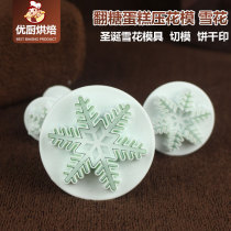 Fondant cake snowflake mold Snowflake spring stamper Cup cake decoration mold Fondant tool