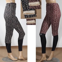 Foreign trade Daily single winter womens inner fluff high waist elastic 7-point pants 5-point pants warm boots pants home pants maternity pants