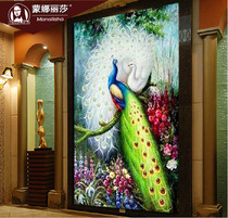 Mona Lisa new peacock picture open screen printing cross-stitch living room bedroom Phoenix flowers and plants landscape Green Forest
