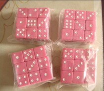 16MM ACRYLIC PINK DICE COLOR No 16 Pink dice (Charm Pink set 9 PIECES)