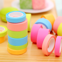 Fluorescent color color color paper tape candy color writable hand tear and paper tape DIY paper tape 6 pack