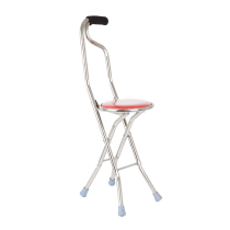 Reinforced stainless steel cane stool with stool for the elderly mans cane stool cane chair walking aid