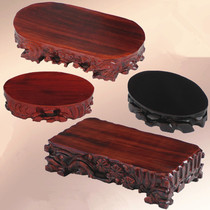  B502 Solid wood root carving stone base can be grooved rectangular wooden wooden bracket decoration Stone base bracket