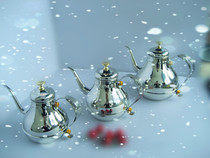 Thickened 304 stainless steel small bubble teapot filter boiling water jug fine mouth long mouth tea making process induction cooker pot