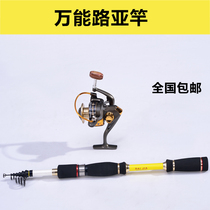 Carbon straight handle Luya rod set Water drop spinning wheel special ultra-light ultra-hard sea fishing gear fishing rod