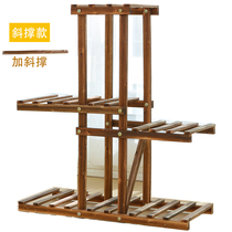 Space-saving balcony green roe floor-standing wheel modern flower shelf multi-layer indoor flowerpot shelf anti-corrosion