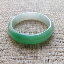 59 Natural Jade old pit a goods bracelet water semi green jade bracelet green ice glutinous seed bracelet with certificate KH119