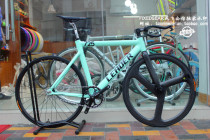 fixedgear Dead Flying Mansion 725 Bianchi Green Vehicle Carbon Fiber Wrong Three Knife Wheel Set AT25 Wheels