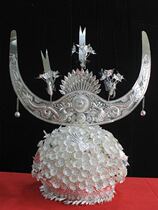 Customized colorful Guizhou Miao silver jewelry Miao hat Huangping silver hat
