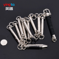 English tread jiu jie bian beginner show actual whip fitness martial arts defense nine Section 9 section whip with xiang huan sent whip color