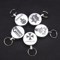  Outdoor equipment elastic telescopic wire rope keychain anti-loss anti-theft telescopic keychain easy-to-pull buckle Friendly price