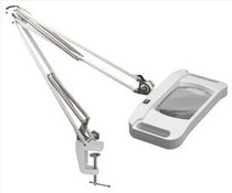 Zhang Fei brand LT-86G square clip desktop magnifying glass clip with lamp 10 times White Wave