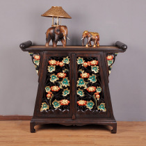 Thailand imported porch cabinet Southeast Asian style furniture storage hall cabinet Cabinet Thai solid wood porch cabinet