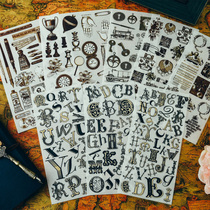 Judy handmade RUB ON punk steam style hand tent decoration nostalgic transfer paper scraper 3 options