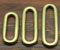 Full handmade leather accessories pure copper brass seamless egg buckle egg ring 38mm33mm26mm